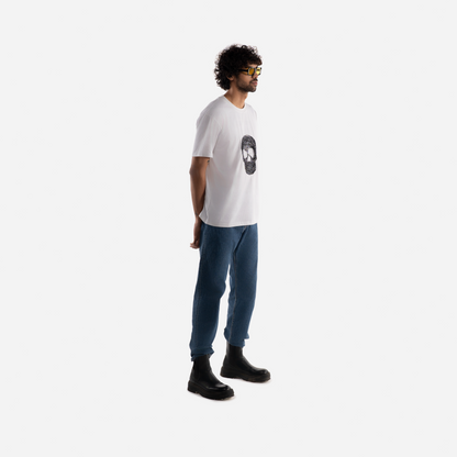 Classic White Scribbled Skull T-shirt
