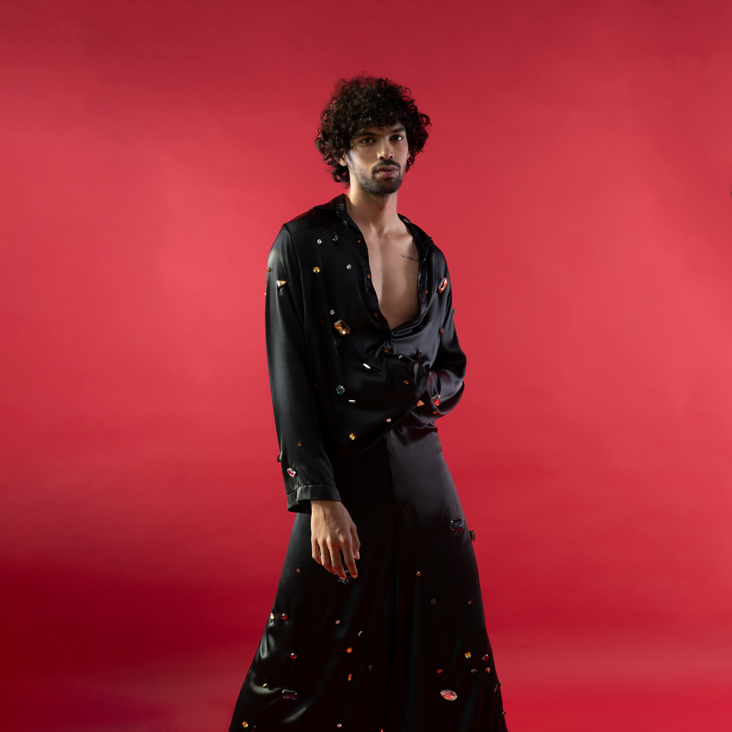 Renaissance Swarovski Satin Trousers