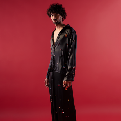 Renaissance Swarovski Satin Trousers